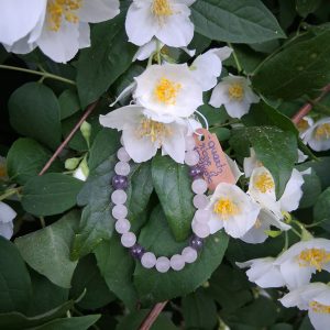 Bracelet quartz rose et améthyste