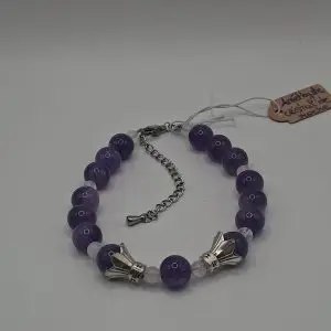 Bracelet améthyste fleur