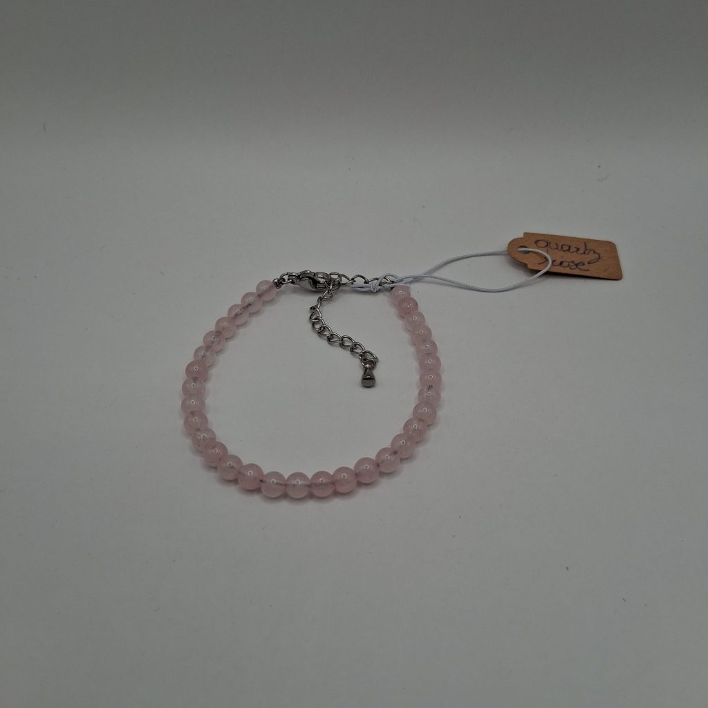 Bracelet en quartz rose 4mm