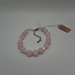 Bracelet quartz rose et nacre
